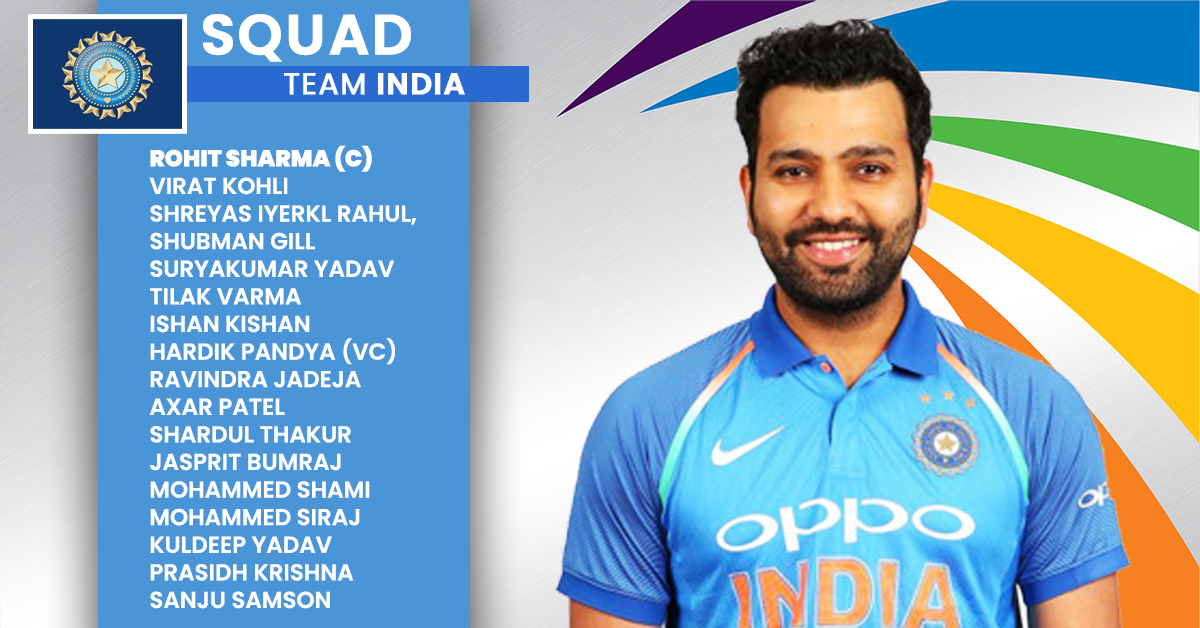 India’s Squad For Asia Cup Cricket 2023
