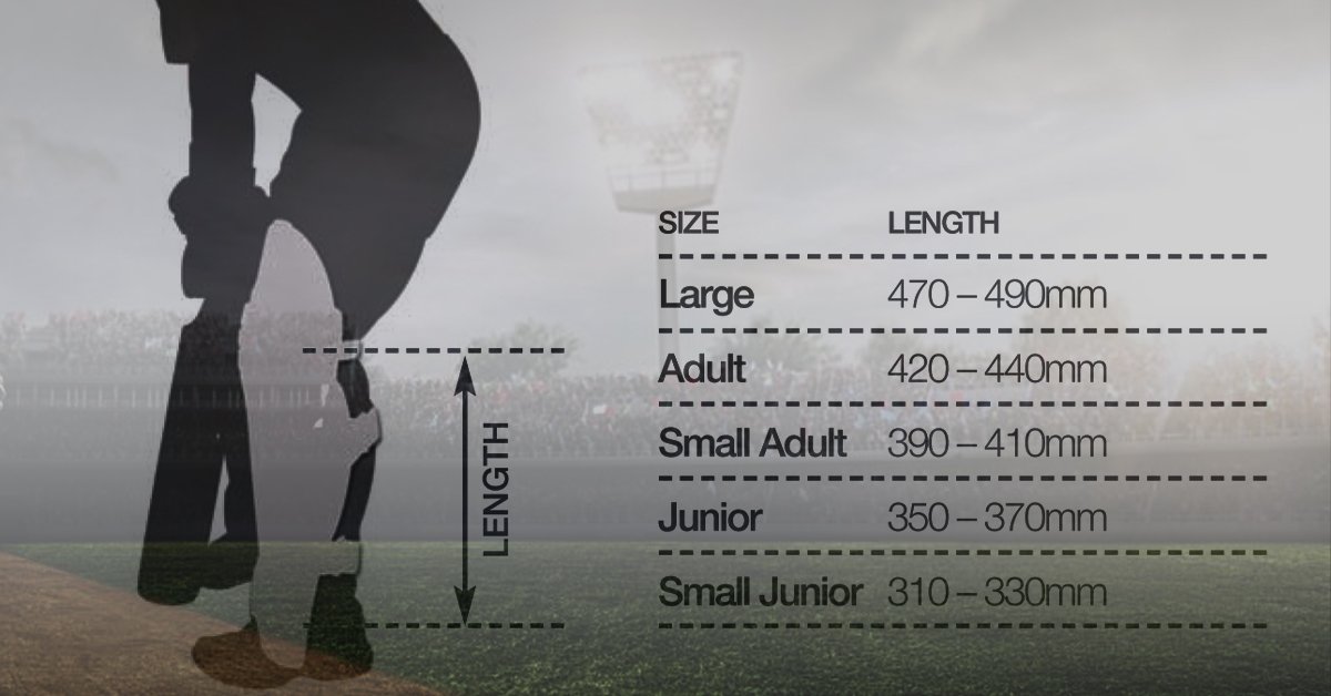 Cricket Batting Pads Size Guide